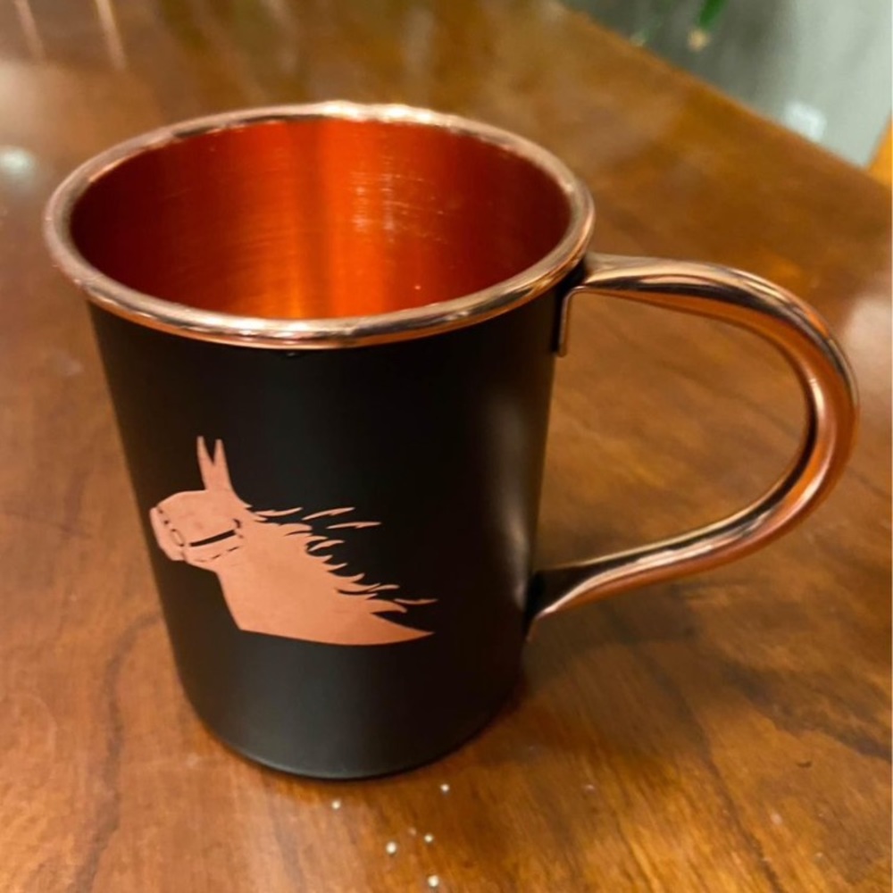 Black and Copper Horse Coffee Mug - Picture 2 of 9
